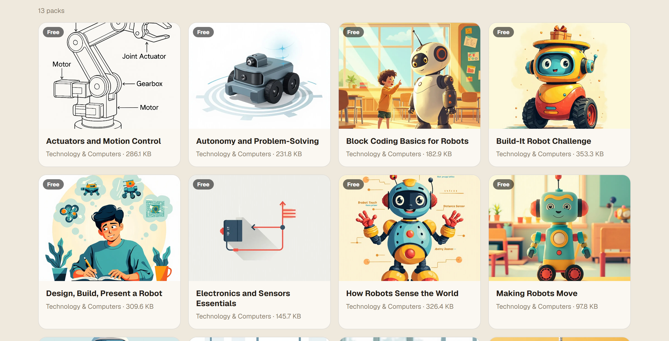 The HyracHub catalogue — interactive course packs, browsable online and downloadable to learn offline